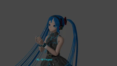 Anime why not blue hair hatsune miku long blender eyes Playmat Gaming Mat