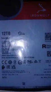 Seagate ST12000VN0007 Ironwolf NAS 12TB 7200RPM 3.5" Internal Hard Disk Drive