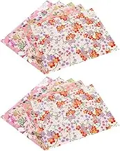 10pcs Japanese Style Cotton Fabric with Flower Pattern Ideal for DIY Handmades Such As Bags Doll Clothes and More Each Piece Measures 25x20cm