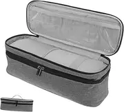 VALICLUD Hair Dryer and Curler Travel Case Double Hair Tools Storage Bag for Easy Organization and Portability Sleek Minimalist Use Grey