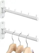 Space-Saving Clothes Dry Rack Folding Garment Hooks Wall Mounted Metal Garment Bar for Boutique Clothing Store Hanging Clothes