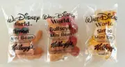 M63 Kelloggs Cereal TOYS World of Disney 2001 set 3 Mini Bean Timon Simba NEW