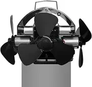 HOFFTI Heat Powered Stove Fan - Log Burner Fan,Silent Heat Powered Stove Fan, Wood Stove Accessories for Log Burner, Wood Stove, Fireplace