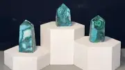 Chrysocolla Tower,Quartz Crystal, Metaphysical,Reiki,Decor,Gem,Rock,Specimen