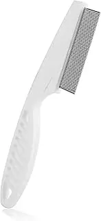 EKIND White Flea Comb for Dogs, Flea and Tick Comb for Dogs and Cats, Single Sided Fine Hair Needle Comb, Fine Tooth Comb for Cleaning Fleas and Ticks