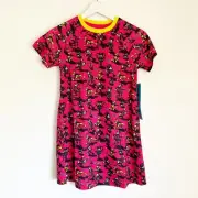 NWT Disney Girls Nightshirt Halloween MickeyMouse Friends Pink Short Sleeve 7/8