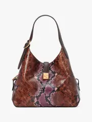Deco Snake Embossed Crossbody Tote