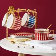 Tea Cup And Saucer Display Rack Coffee Mug Glass Cup Plate Holder Stand