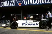 Eddie Cheever USA Tyrrell 011 crashed out of the race on lap forty- Old Photo 7