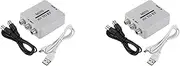 VENEKA 2X RCA/A/V Composite Video Cable to RF/Coaxial/Coaxial Converter -Compatible Modulator TV