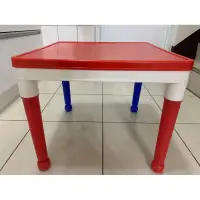 在飛比找蝦皮購物優惠-紅色正方形多功能積木桌 玩具桌 52*52