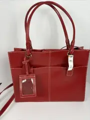 Wilson Leather Red Lap Top Bag 16x12" READ