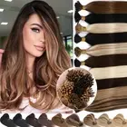 I Tip Stick Human Hair Extensions Real Remy Hair Micro Beads 1G Full Head Ombre