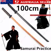 100cm Wood Samurai Sword Katana Ninja Kendo Stick Practice Martial Arts Fencing