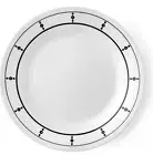 Corelle® Black/White10.25" Dinner Plate Round Dishwasher, microwave New 6-pc Set