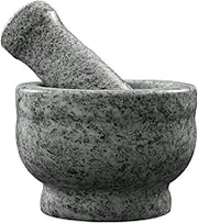 MTSDM Natural Mortar and Pestle Set, Heavy Duty Large Handmade Spice Grinder & Nut Grinder, Solid Stone Grinder Grinding Bowls, Garlic Spice Grinder for Make Fresh Guacamole, Salsa, Pesto