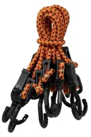 MABC-18 All- Purpose Adjustable Bungee Cords with Hooks, 18-Inch, Orange/Blac...