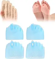 Silicone Toe Separators for Women and Men, Toe separators, Breathable and Soft Toe Spacers Yoga Toes, Correct Toes Spreaders for Feet, Toe Separators for Hammer Toe Crooked Toes (Blue, 2 Pairs)