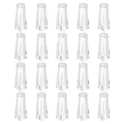 Cord Knobs, Transparent Plastic Cord Tassel Drops Pull End, 1.3x0.5" 20Pcs