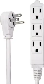 Flat Multiple Outlet Extension Cord 30 Ft for Indoor Use by Electes- Ul-Listed 3