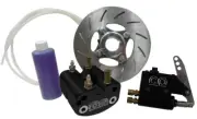Black Light Weight Hydraulic Brake Disc Kit 1-1/4" Axle Go Kart Cart Drift Trike