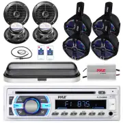 Pyle USB Bluetooth Radio,LED 6.5" Speakers,Cover, Antenna,Amplifier,6.5" Speaker