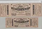 BRYMAY Bryant & May's vintage Safety matches matchbox labels XXL size