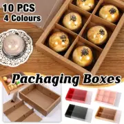 10PCS Cake Box with Transparent Lids Gift Packaging Boxes for Moon Cakes Cookie