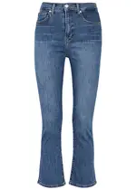 Veronica Beard Carly Cropped Kick-flare Jeans - Denim - W30 W30