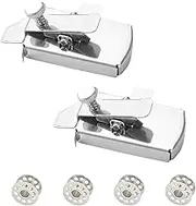Pack of 2 Sewing Machine Accessories, Seam Guide Sewing Machine Magnetic, Universal Seam Guide for Sewing Machines, Sewing Accessories for Sewing Machines, Stitch Steady, Multifunctional Anti-Curl
