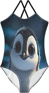 [RPLIFE] Kids Swim Suits 3-10 Y Beach Apparel, Cute Penguin Big Eyes