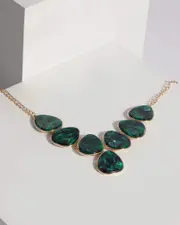 Emerald Acrylic Stone Necklace