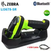 Zebra LI3678-SR0F003VZCN Ultra-Rugged Cordless 1D Barcode Scanner USB Kit Cradle