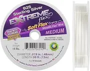 Soft Flex Extreme Sterling Silver Plated Wire .019 In/50 Feet