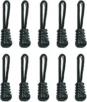 Onwon 10 Pcs Zipper Extension Pulls Zipper Tags Cord Pull Zip Fixer Zipper Pulls for Clothing, Backpacks, Luggage, Jackets, Purses, Handbags