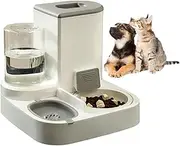 Pet Feeder and Water Dispenser Set, Automatic Dog Food Dispenser, 2 in 1 Cat Food Water Dispenser for Small Medium Dog Puppy Kitten