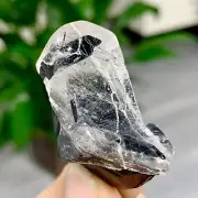 20 g Natural BlackTourmaline Crystals Cluster with Quartz on Feldspar