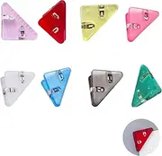 40 Pcs Corner Paper Clip Triangle Book Page Corner Clips, Triangular Transparent File Corner Clip for Students Reading Plastic Page Markers Clips Assorted (Multicolor)