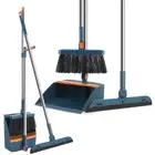 3PCS/set Strong Long Handled Dustpan And Brush Set Dust Pan Handle Broom Sweeper