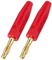 1 Pair Monacor BP-30G/Rt Ls-Bananenstecker-Paar 4,0 MM Red 2 Piece