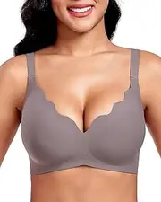 [Vinfact] Petal V Bras for Women No Underwire Wireless Bralettes for Women Seamless T Shirt Sleep Bra with Bra Extenders