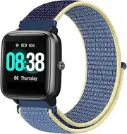 [VELULYX] Nylon Elastic Strap Compatible with Veryfitpro ID205L 19mm for ID205L GRV FC1 IDW15 ID205S ID205G ID215G ID216 YM205L Uwatch3 Ufit GT BV205L TE021 SW020 SW021 SW023