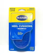 Dr. Scholl's Comfort Heel Cushions with Massaging Gel for Men Size 8-14