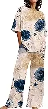 Top Aware Set for Women 2 Cotton Linen Set Oversized T Shirts Straight Leg Pant Plus Size Tracksuit Slippers for Girls Poop
