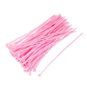 Cable Zip Tie 150mmx2.5mm Self-Locking Nylon Tie Wraps Pink 100pcs