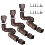 Rain Gutter Downspout Extensions, Flexible Downspout Extender for Rain Water ...
