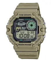 Casio Digital Tide Graph Moonphase Illuminator Quartz WS1700H5AV 100M Mens Watch