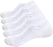 [YUEDGE] Black/White Ankle Socks Lightweight Short Low Cut Bamboo Socks Wicking Breathable Socks for Men Size 6-13