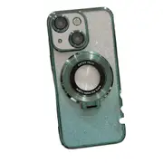 For Iphone 15 Electroplated Holder Gradient Glitter Magsafe Phone Case