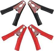 4-piece Set Car Battery Terminal Clamps Copper Plating Durability Alligator Clips for Automotive Battery Repair Battery Charger Replacement Clamps